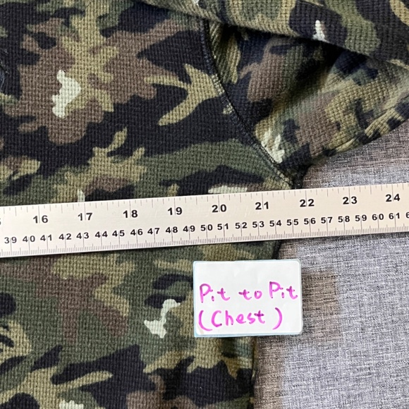 Polo Ralph Lauren Waffle Knit Camo Crew Long Sleeve Shirt - Men's Size L - Green - Picture 5 of 8